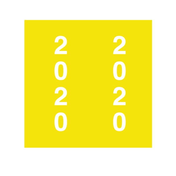 2020 Colwell Year Bands 1-7/8" x 1-7/8" Yellow w/Black